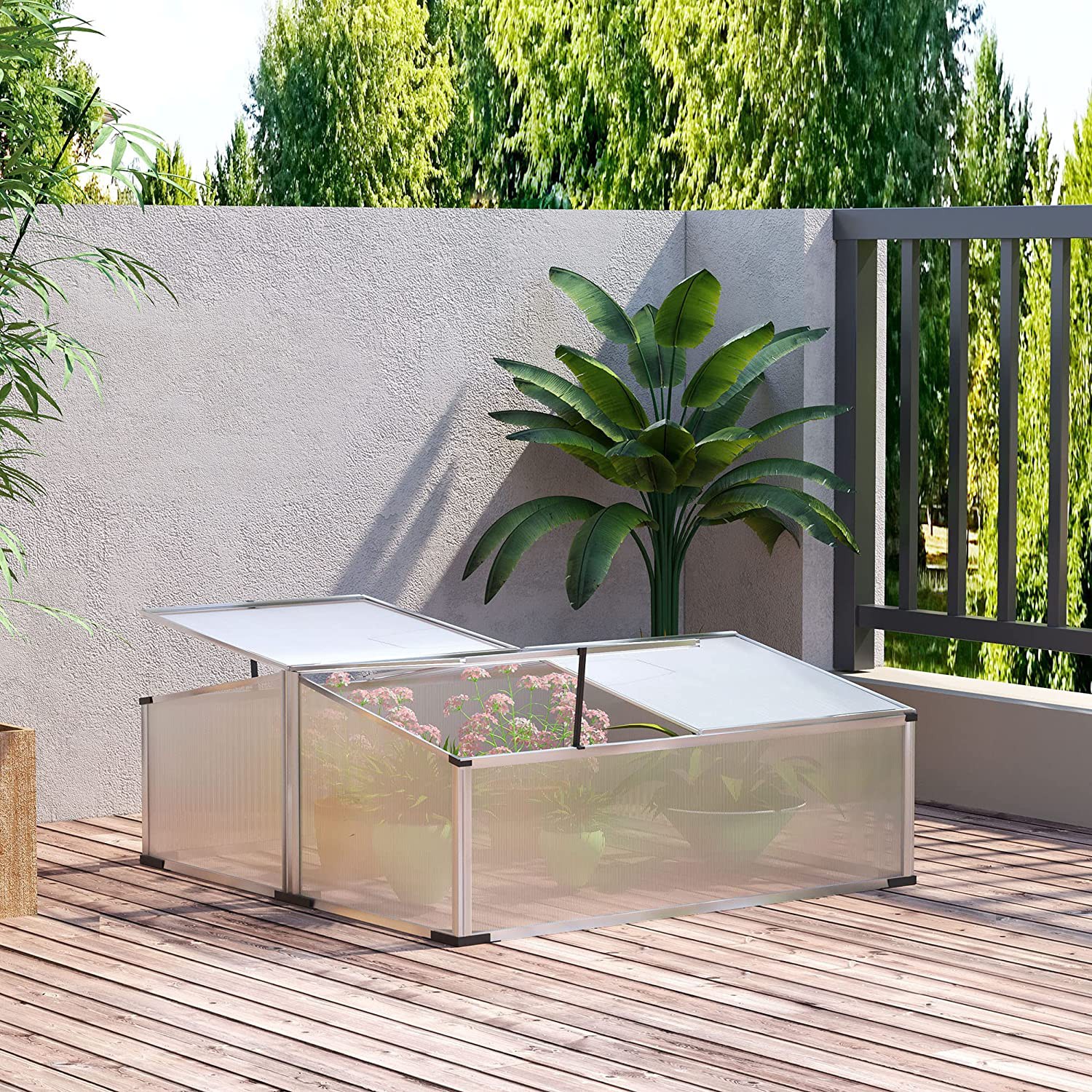 Aluminum Cold Frame Greenhouse Kit1