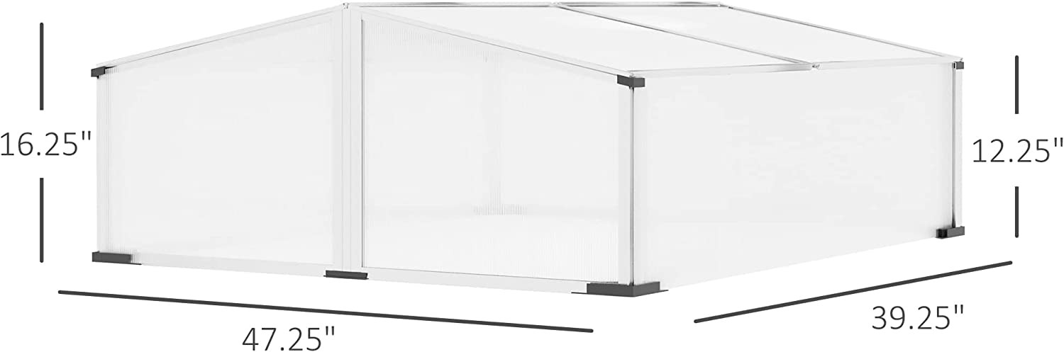 Aluminum Cold Frame Greenhouse Kit2